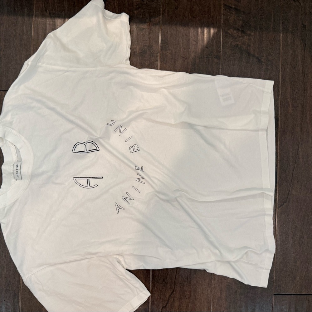 Anine Bing White Graphic Tee
